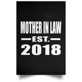 Mother In Law Established EST. 2018 - Poster Portrait