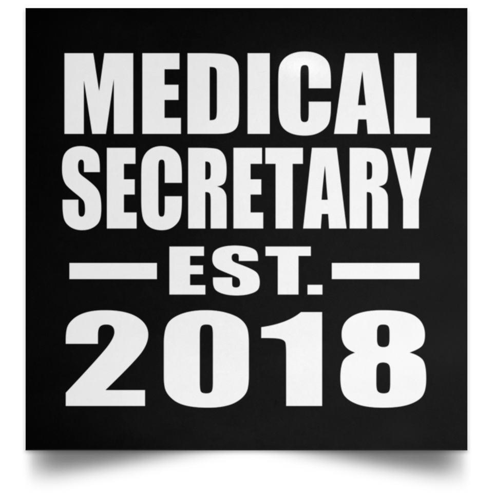 Medical Secretary Established EST. 2018 - Poster Square