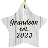 Grandson Established Est. 2023 - Star Ornament F