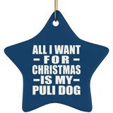 All I Want For Christmas Is My Puli Dog - Star Ornament