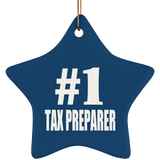 Number One #1 Tax Preparer - Star Ornament