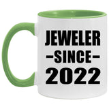 Jeweler Since 2022 - 11oz Accent Mug Green