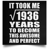 44th Birthday Took Square Root of 1936 Years To Awesome - Poster Square