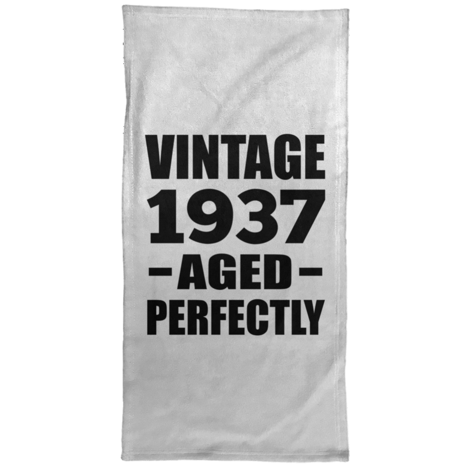 87th Birthday Vintage 1937 Aged Perfectly - Hand Towel