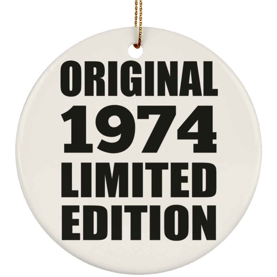 50th Birthday Original 1974 Limited Edition - Circle Ornament