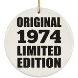 50th Birthday Original 1974 Limited Edition - Circle Ornament