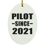 Pilot Since 2021 - Oval Ornament