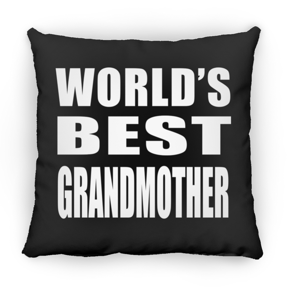 World's Best Grandmother - Throw Pillow Black