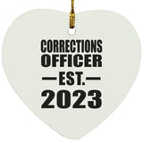 Corrections Officer Established EST. 2023 - Heart Ornament