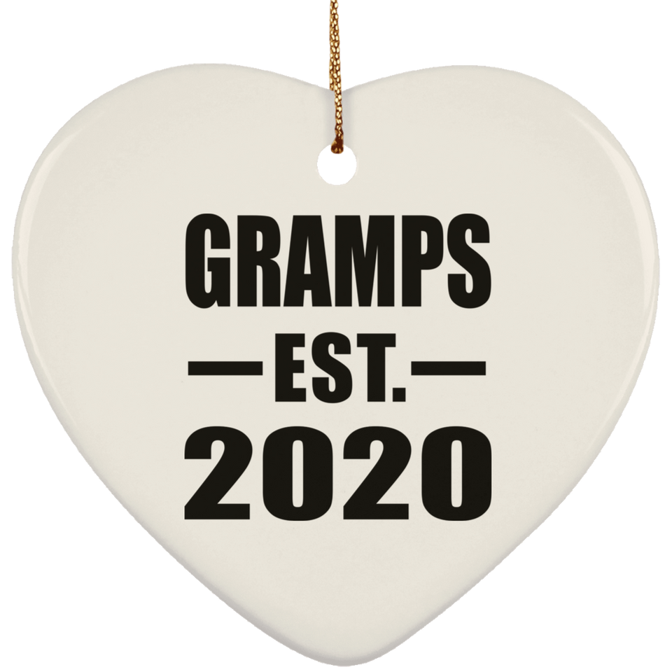 Gramps Established EST. 2020 - Heart Ornament