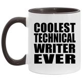 Coolest Technical Writer Ever - 11oz Accent Mug Black