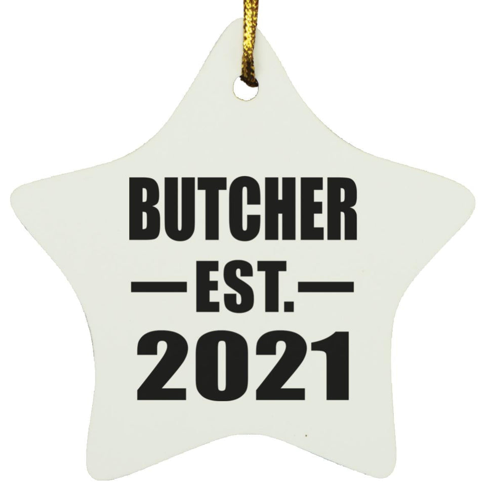 Butcher Established EST. 2021 - Star Ornament
