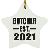 Butcher Established EST. 2021 - Star Ornament