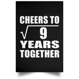 3rd Anniversary Cheers To Square Root of 9 Years Together - Poster Portrait