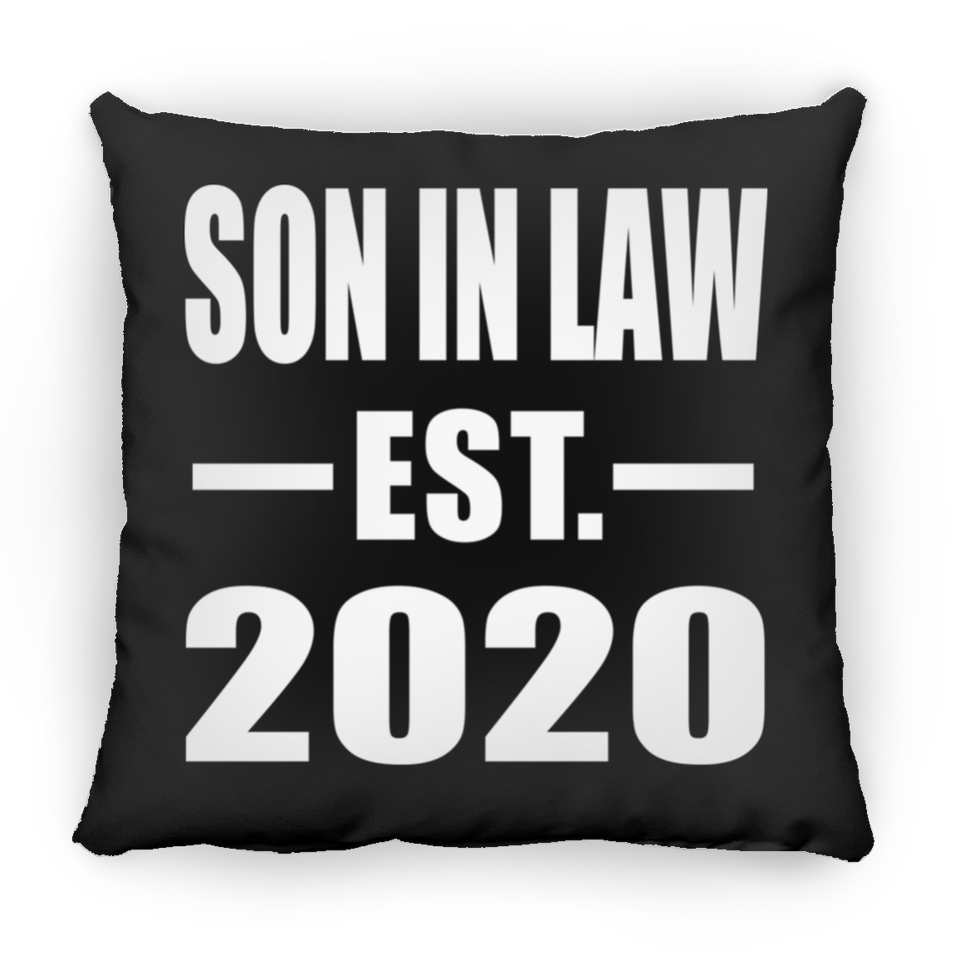 Son In Law Established EST. 2020 - Throw Pillow Black