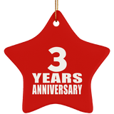 3rd Anniversary 3 Years - Star Ornament