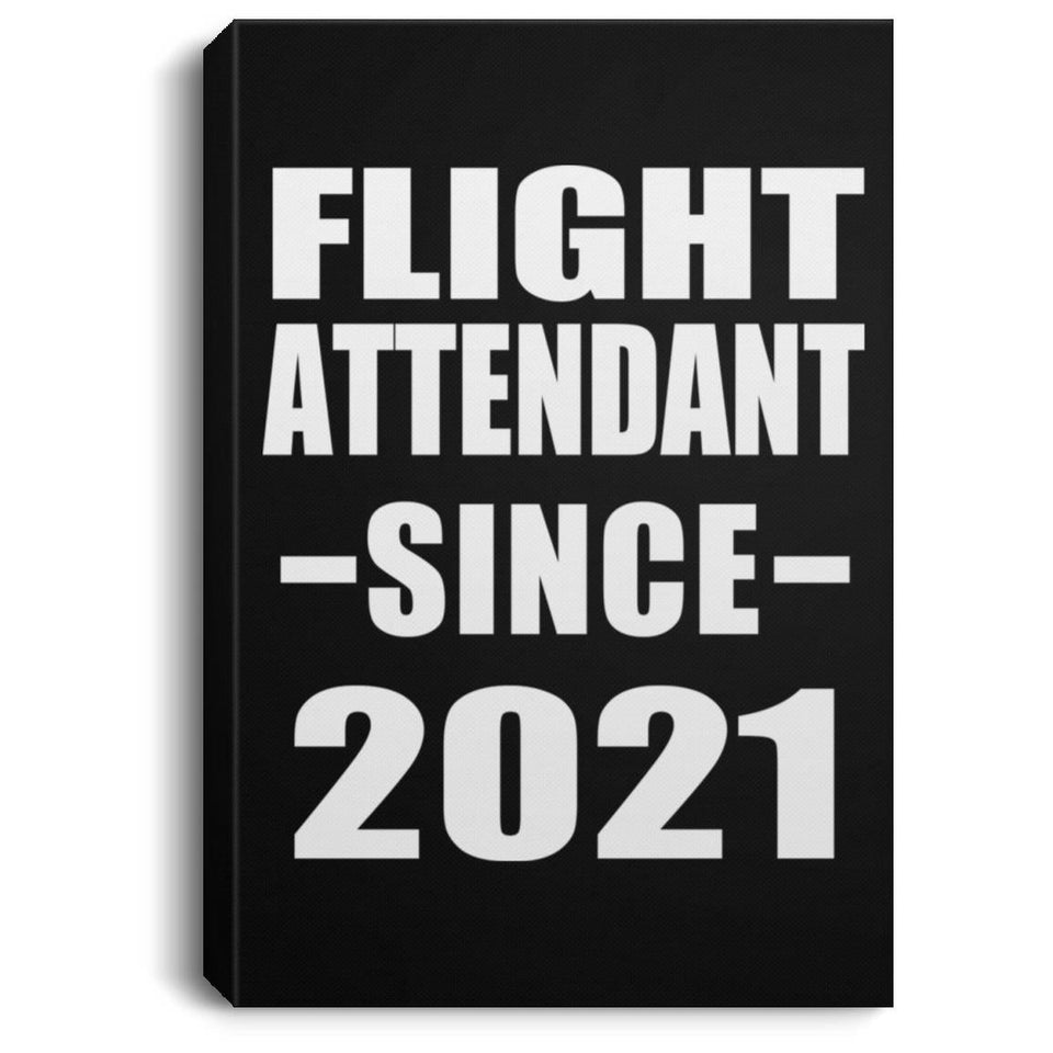 Flight Attendant Since 2021 - Canvas Portrait
