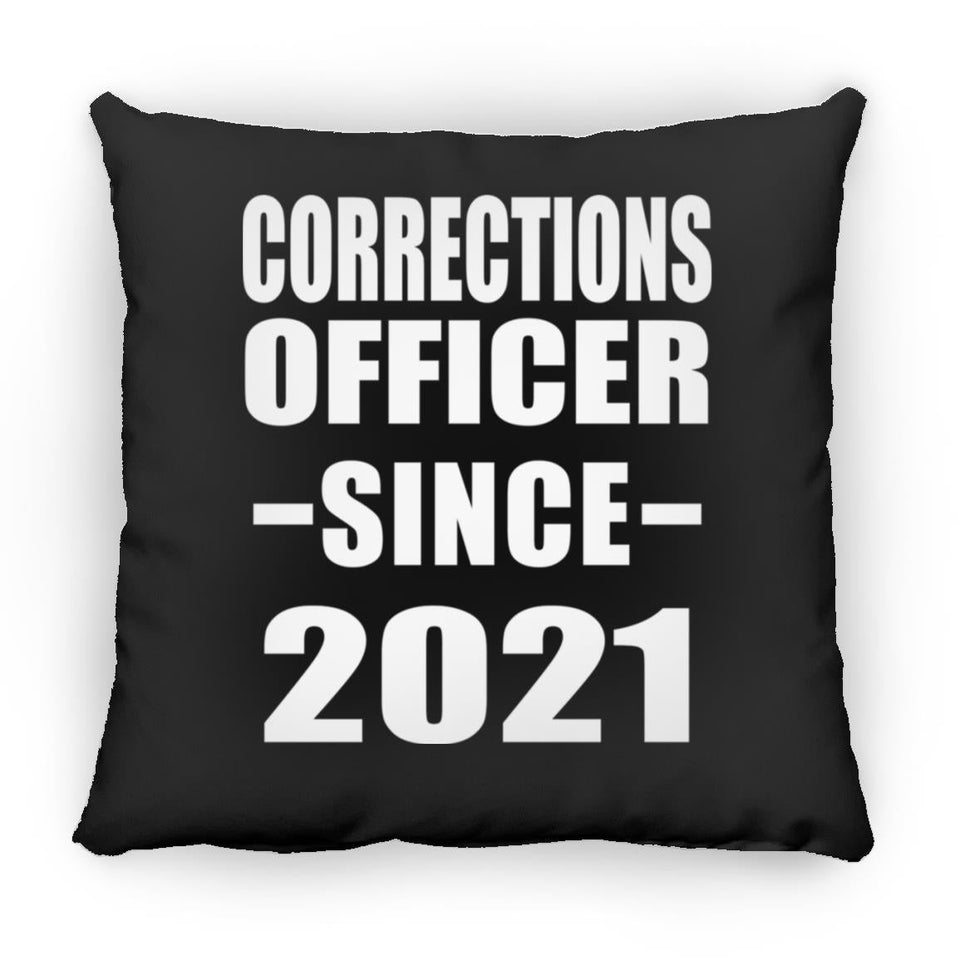 Corrections Officer Since 2021 - Throw Pillow Black