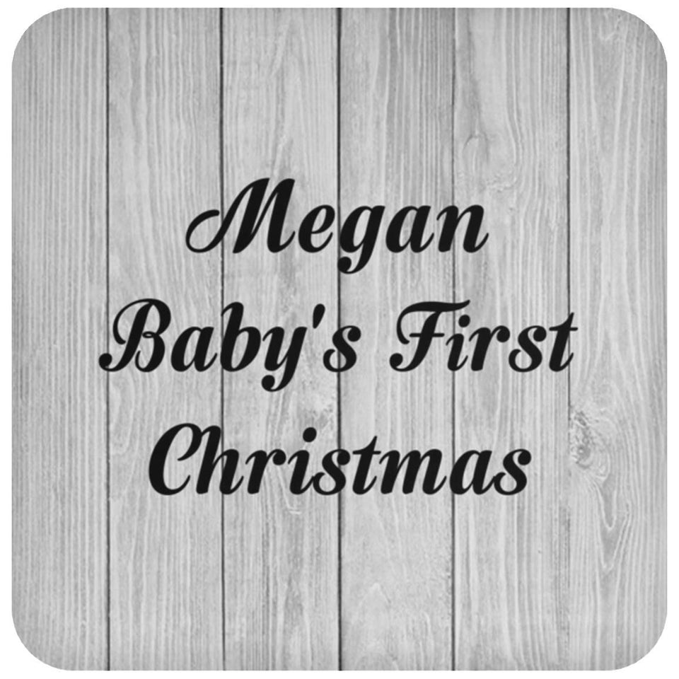 Megan Baby's First Christmas - Drink Coaster F
