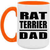 Rat Terrier Dad - 15oz Accent Mug Orange