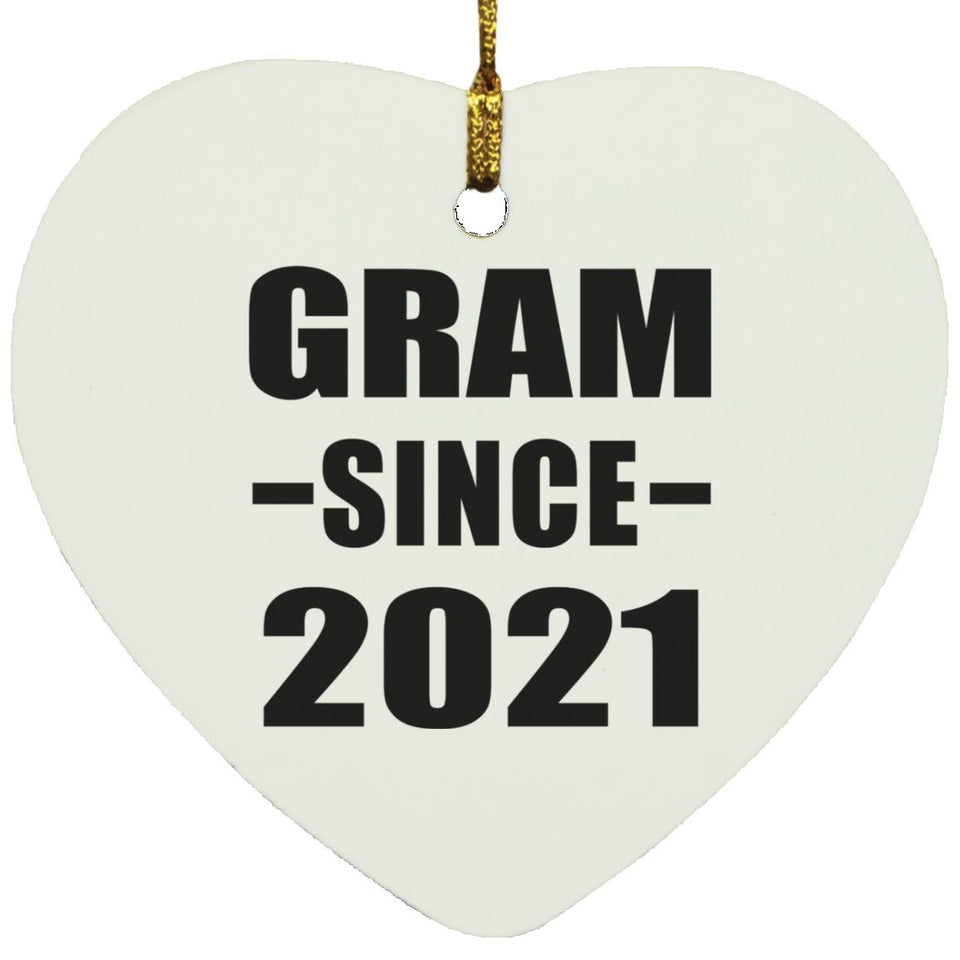 Gram Since 2021 - Heart Ornament