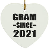 Gram Since 2021 - Heart Ornament