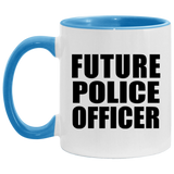 Future Police Officer - 11oz Accent Mug Blue