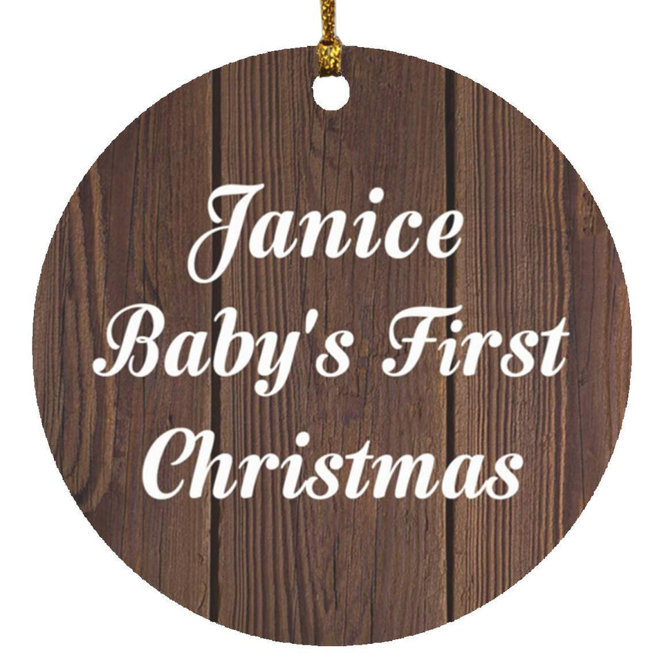 Janice Baby's First Christmas - Circle Ornament D