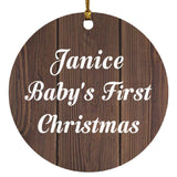 Janice Baby's First Christmas - Circle Ornament D