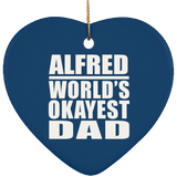 Alfred World's Okayest Dad - Heart Ornament