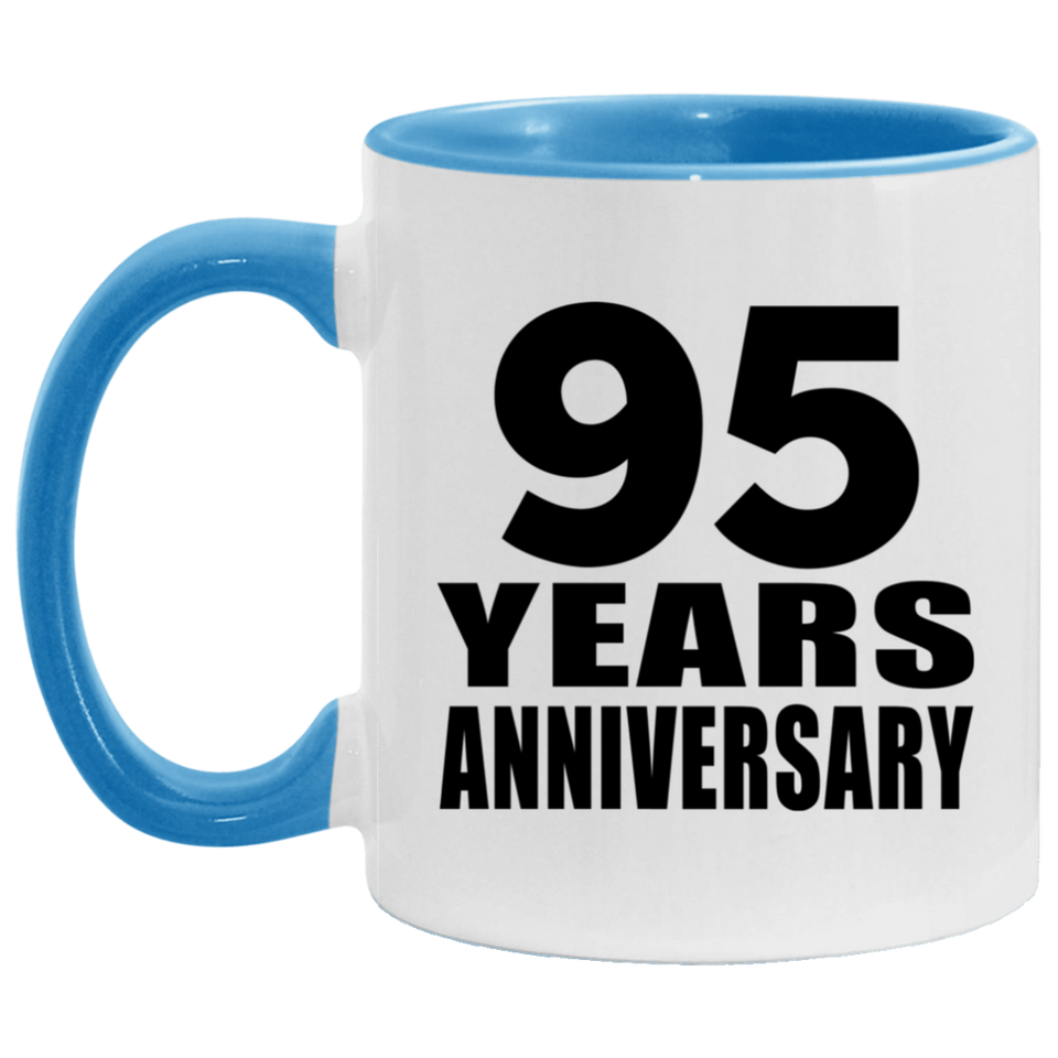 95th Anniversary 95 Years - 11oz Accent Mug Blue