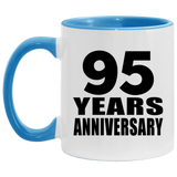 95th Anniversary 95 Years - 11oz Accent Mug Blue
