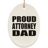 Proud Attorney Dad - Oval Ornament