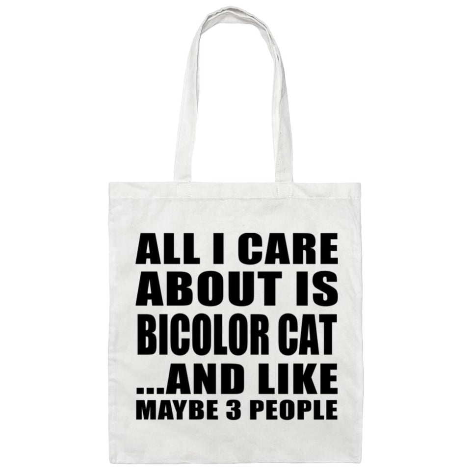 All I Care About Is Bicolor Cat - Tote Bag White