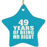 49th Anniversary 49 Years Of Being Mr Right - Star Ornament