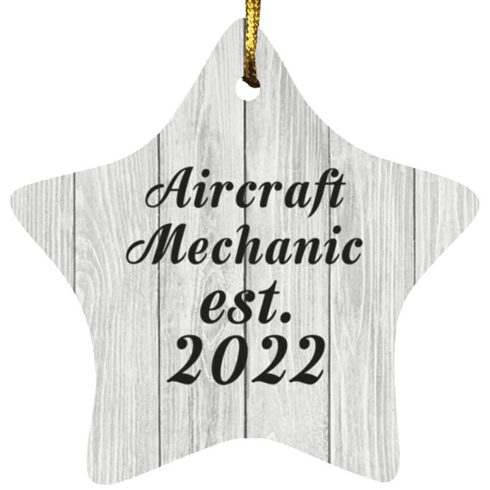 Aircraft Mechanic Established Est. 2022 - Star Ornament F