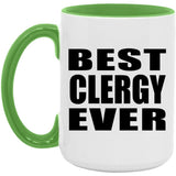 Best Clergy Ever - 15oz Accent Mug Green