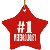 Number One #1 Meteorologist - Star Ornament