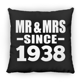 86th Anniversary Mr & Mrs Since 1938 - Throw Pillow Black