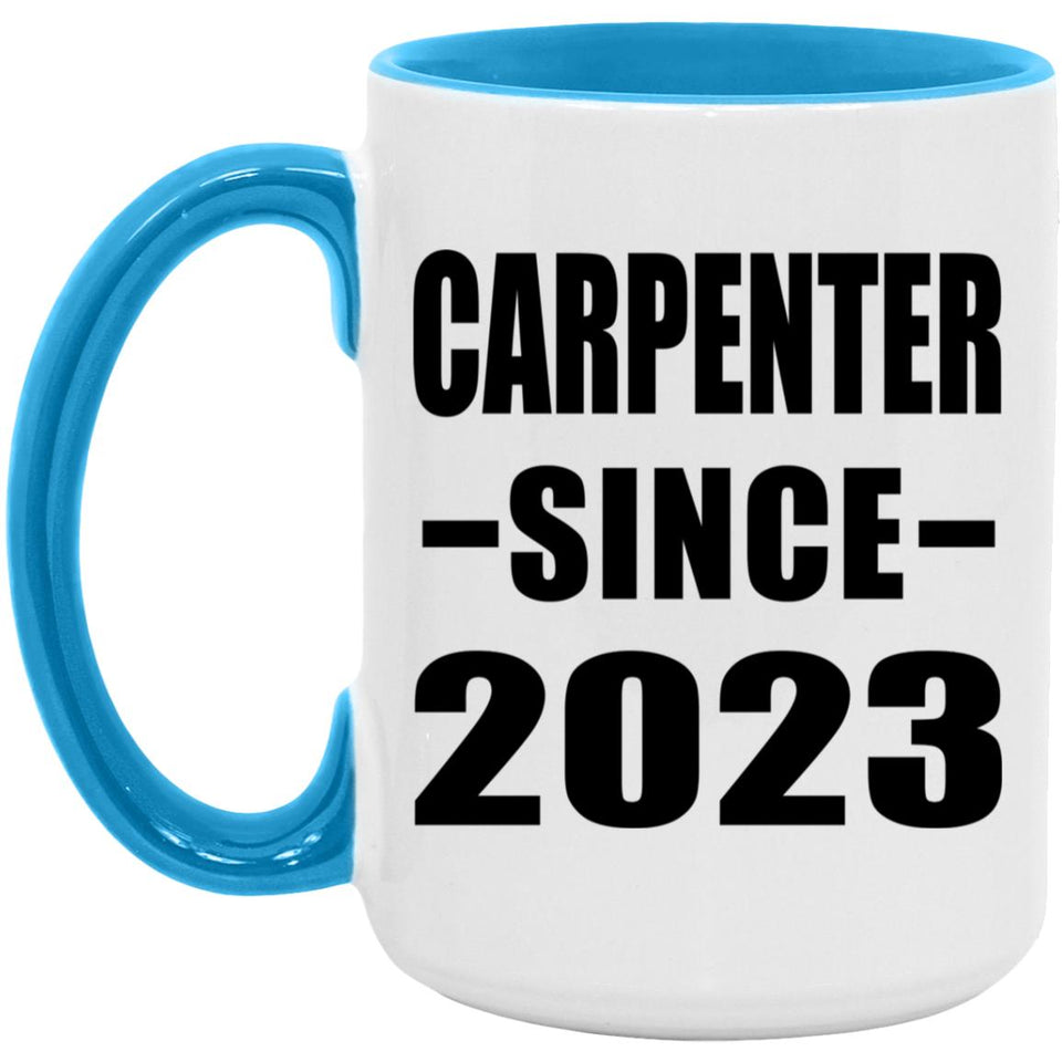 Carpenter Since 2023 - 15oz Accent Mug Blue