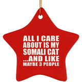 All I Care About Is My Somali Cat - Star Ornament