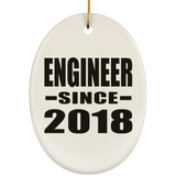 Engineer Since 2018 - Oval Ornament
