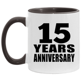15th Anniversary 15 Years - 11oz Accent Mug Black