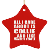 All I Care About Is Collie - Star Ornament