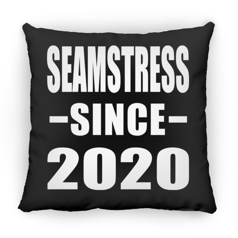 Seamstress Since 2020 - Throw Pillow Black
