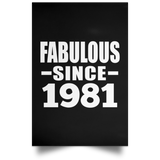 43rd Birthday Fabulous Since 1981 - Poster Portrait
