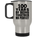 100th Anniversary 100 Years Of Being Mr Perfect - Silver Travel Mug