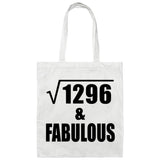 36th Birthday Square Root of 1296 & Fabulous - Tote Bag White
