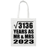 56th Anniversary Square Root of 3136 Years As Mr & Mrs 2023 - Tote Bag White