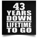 43rd Anniversary 43 Years Down Lifetime To Go - Poster Square
